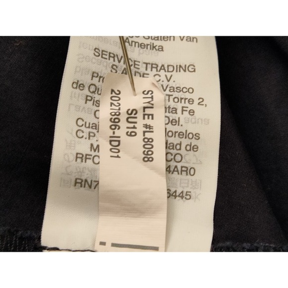 J. Crew black v-neck surplice faux wrap flutter sleeve top ruffle large - Picture 6 of 8